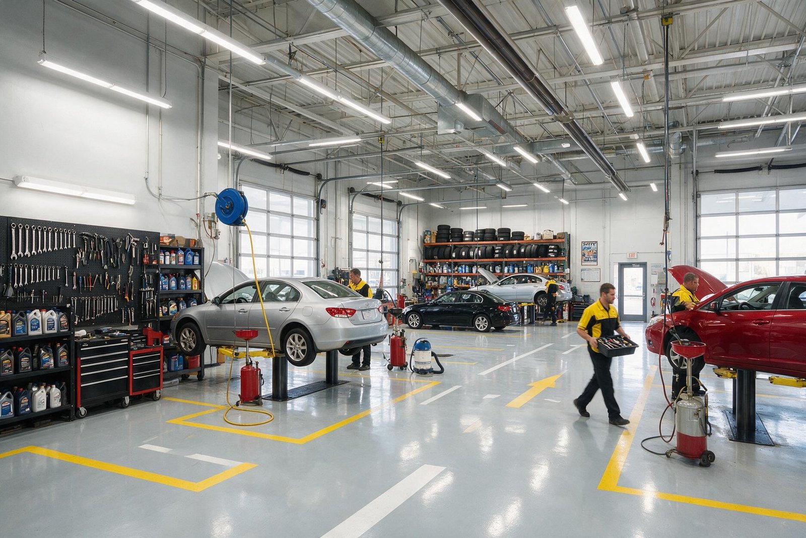 Interior del taller Autotyre Alpes